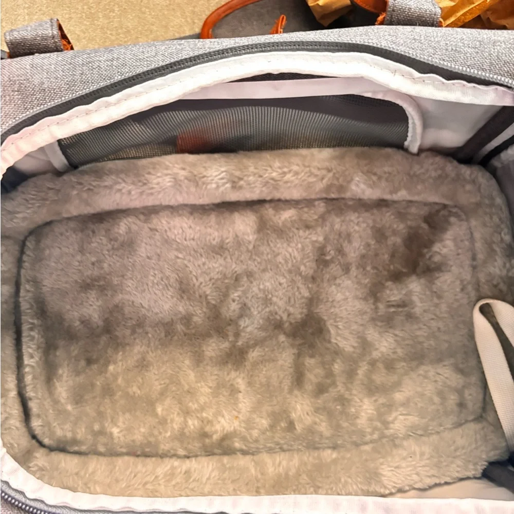 Gray and Brown Dog Carrier